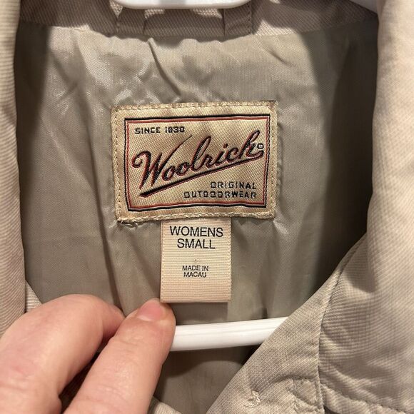Woolrich Jacket Womens S Biege Pockets Utility Gorpcore Barn Chore Cotton‎ Nylon - Picture 5 of 9